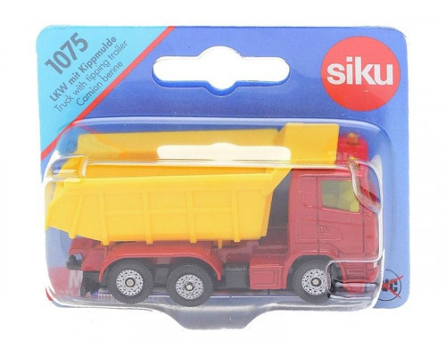 Грузовик Siku 1075 1/50, 9 см, красный/желтый