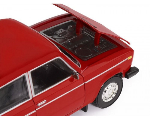 Машина АВТОПАНОРАМА ВАЗ 2106, 1/22, красный, инерция, в/к 24,5*12,5*10,5 см