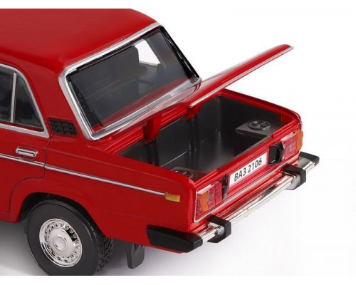 Машина АВТОПАНОРАМА ВАЗ 2106, 1/22, красный, инерция, в/к 24,5*12,5*10,5 см