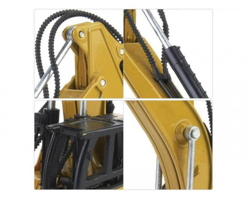 Металлический экскаватор с отбойным молотом HUI NA TOYS 1/50