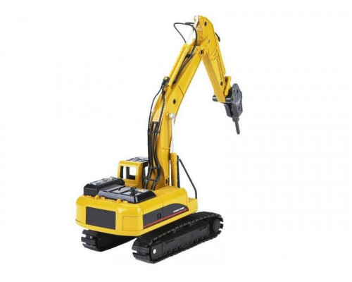 Металлический экскаватор с отбойным молотом HUI NA TOYS 1/50