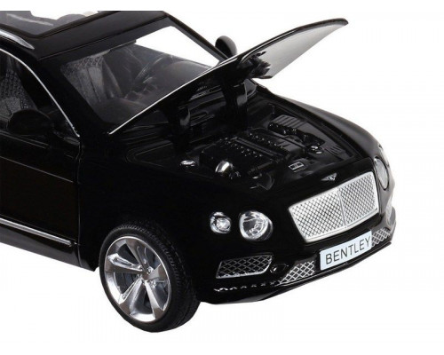Машина АВТОПАНОРАМА Bentley Bentayga, черный, 1/34, свет, звук, инерция, в/к 17,5*13,5*9 см