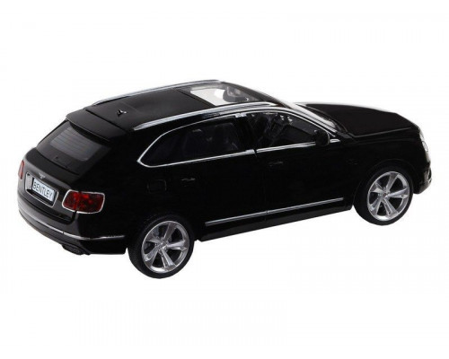 Машина АВТОПАНОРАМА Bentley Bentayga, черный, 1/34, свет, звук, инерция, в/к 17,5*13,5*9 см
