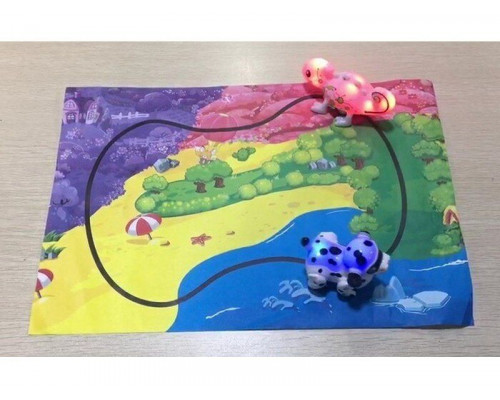 Робот-собачка HappyCow 777-614, сенсор, движется по линии, свет, звук