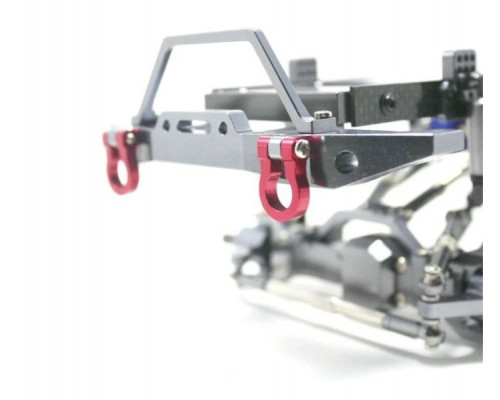 Бампер передний металлический WPL с 2-мя красными сцепными проушинами для B14,B16