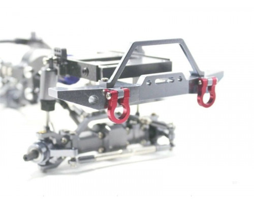 Бампер передний металлический WPL с 2-мя красными сцепными проушинами для B14,B16