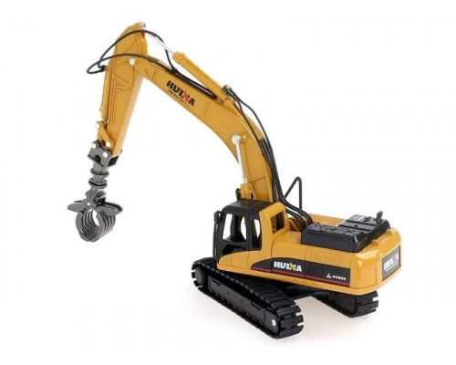 Металлический экскаватор с грейфером HUI NA TOYS 1/50