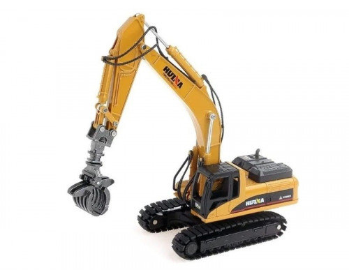 Металлический экскаватор с грейфером HUI NA TOYS 1/50