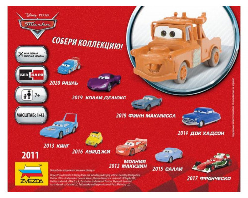 Сборная модель ZVEZDA Тачки Мэтр, 1/43