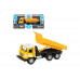 Машина АВТОПАНОРАМА Грузовик, 1/32, желтый, откр. двери, свет, звук, инерция, в/к 24*8*10 см