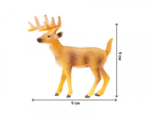 Набор фигурок животных MASAI MARA MM201-001 серии Мир диких животных: Семья оленей, 4 пр.