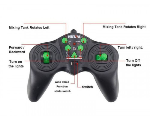 Радиоуправляемый миксер HUI NA TOYS 2.4G 9CH 1/18 RTR