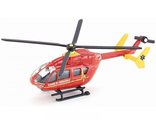 Вертолет Siku 1647 Медицинская авиация 1/87, 14.5 см, красный