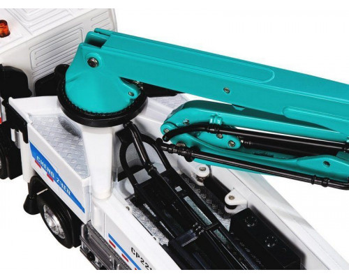 Машина АВТОПАНОРАМА Volvo бетононасос, белый, 1/50, свет, звук, в/к 28*14*10 см