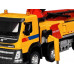 Машина АВТОПАНОРАМА Volvo бетононасос, желтый, 1/50, свет, звук, в/к 28*14*10 см