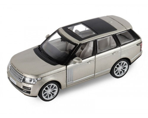 Машина АВТОПАНОРАМА 2013 Range Rover, золотой, 1/34, свет, звук, инерция, в/к 17,5*13,5*9 см