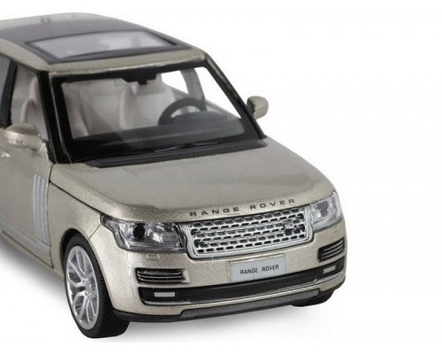 Машина АВТОПАНОРАМА 2013 Range Rover, золотой, 1/34, свет, звук, инерция, в/к 17,5*13,5*9 см
