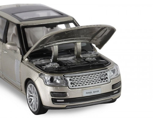 Машина АВТОПАНОРАМА 2013 Range Rover, золотой, 1/34, свет, звук, инерция, в/к 17,5*13,5*9 см