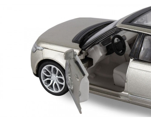 Машина АВТОПАНОРАМА 2013 Range Rover, золотой, 1/34, свет, звук, инерция, в/к 17,5*13,5*9 см