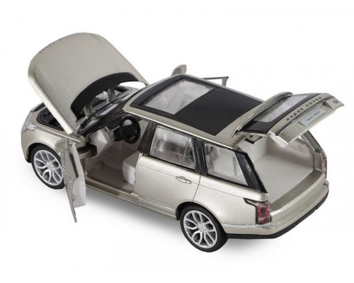 Машина АВТОПАНОРАМА 2013 Range Rover, золотой, 1/34, свет, звук, инерция, в/к 17,5*13,5*9 см