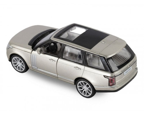Машина АВТОПАНОРАМА 2013 Range Rover, золотой, 1/34, свет, звук, инерция, в/к 17,5*13,5*9 см