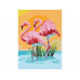 Картина по номерам 20х30 РОЗОВЫЙ ФЛАМИНГО (22 цвета)