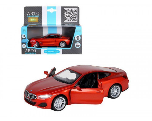 Машина АВТОПАНОРАМА BMW M850i Coupé, 1/35, красный, откр. двери, свет, звук, в/к 18*9*13,5 см