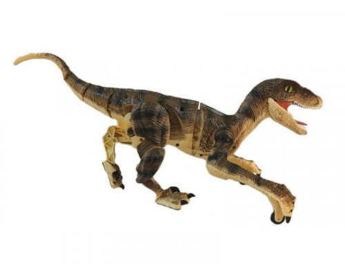 Радиоуправляемый динозавр SUNMIR Велоцираптор (желтый), звук, свет