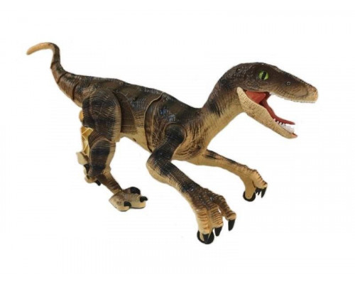 Радиоуправляемый динозавр SUNMIR Велоцираптор (желтый), звук, свет