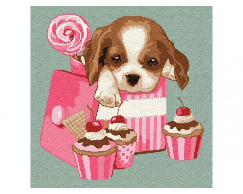 Картина по номерам 20Х20 СЛАСТЁНА (12 цветов)