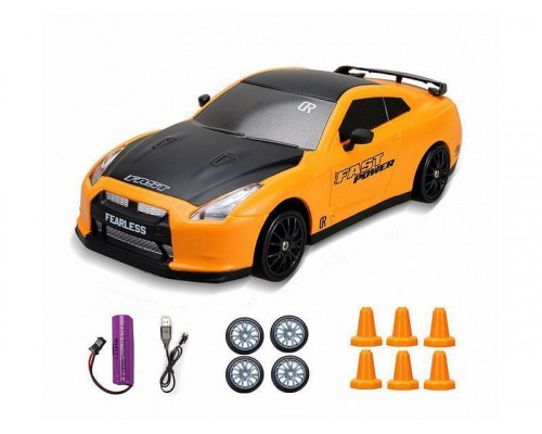 Р/У машина дрифт HB Nissan GT-R 4WD+акб 1/24