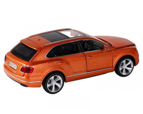 Машина АВТОПАНОРАМА Bentley Bentayga, оранжевый, 1/34, свет, звук, инерция, в/к 17,5*13,5*9 см