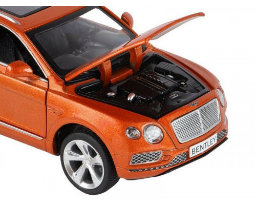 Машина АВТОПАНОРАМА Bentley Bentayga, оранжевый, 1/34, свет, звук, инерция, в/к 17,5*13,5*9 см