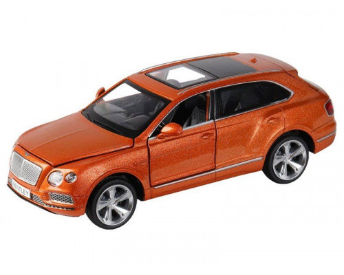 Машина АВТОПАНОРАМА Bentley Bentayga, оранжевый, 1/34, свет, звук, инерция, в/к 17,5*13,5*9 см
