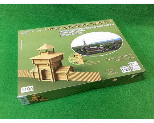 Сборная деревянная модель СВМодель. Надвратная башня Зашиверского острога, 992 детали, 1/60