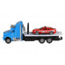 Машина AUTODRIVE Эвакуатор инерционная с пожарной машиной, в/п 23,5*6,5*19,5см