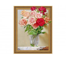 Алмазная мозаика 3D с нанесенной рамкой 40х50 БУЗИН. УТРО (32 цвета)