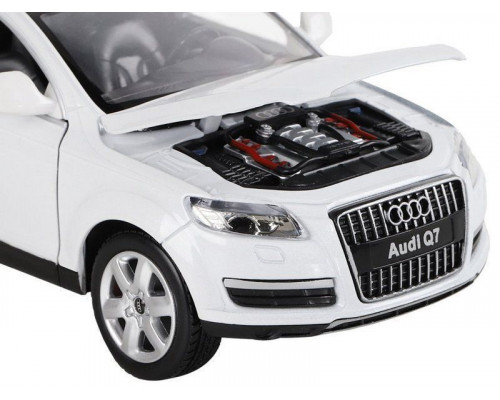 Машина АВТОПАНОРАМА Audi Q7, белый, 1/24, свет, звук, в/к 24,5*12,5*10,5 см