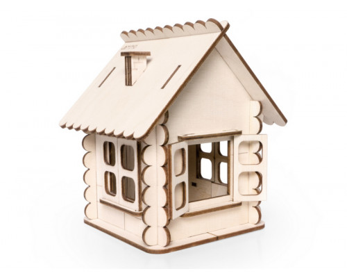 Деревянный конструктор Lemmo Кошкин домик, 30 деталей