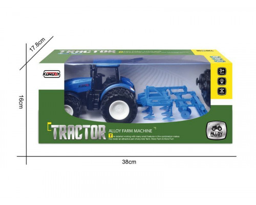 Р/У фермерский трактор Korody с диск. культиватором, мет. кузов, двойные колеса 1/24 2.4G 6CH RTR