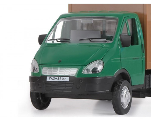 Машина АВТОПАНОРАМА ГАЗель-бизнес Кофе, зеленый, 1/28, свет, звук, в/к 24*14*12