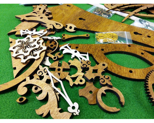 Сборная деревянная модель СВМодель. Часы деревянные настенные, 113 деталей