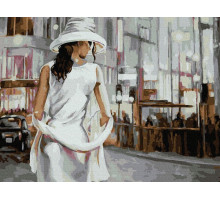 Картина по номерам с цв. схемой на холсте 30х40 НЕЗНАКОМКА (18 цветов)