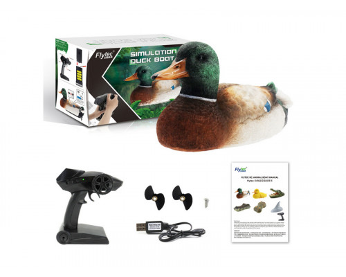 Радиоуправляемый катер Flytec V201 Утка, зеленый 2.4G RTR