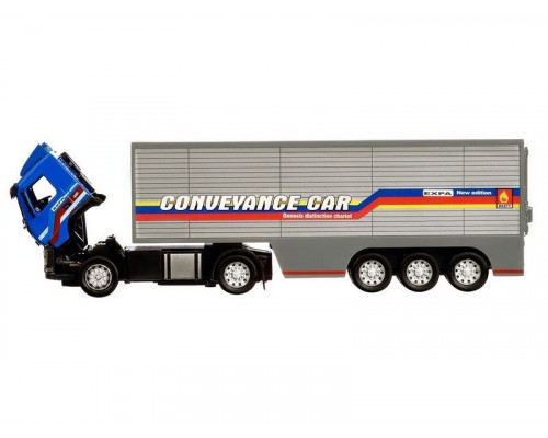 Машина АВТОПАНОРАМА Volvo, синий, 1/50, свет, звук, в/к 28*14*10 см