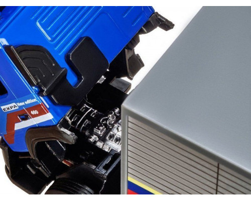 Машина АВТОПАНОРАМА Volvo, синий, 1/50, свет, звук, в/к 28*14*10 см