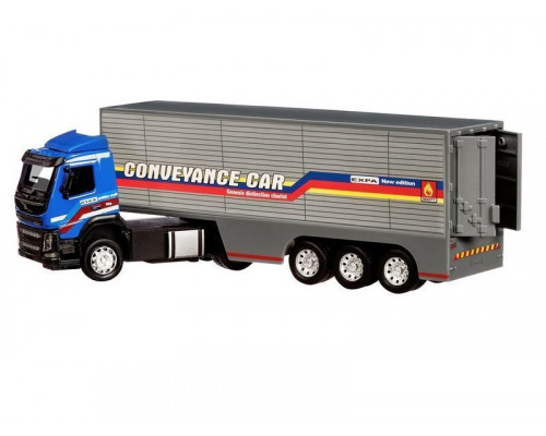 Машина АВТОПАНОРАМА Volvo, синий, 1/50, свет, звук, в/к 28*14*10 см