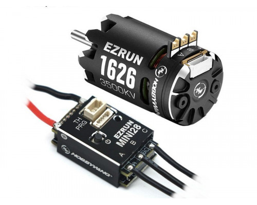 Бесколлекторная бессенсорная система Hobbywing COMBO-MINI28-1626SD-3500KV (30A, 1/28) влагозащита