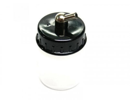 Баночка с крышкой, 100 мл, трубка 60 градусов, пластик высокая, шт