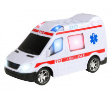 Радиоуправляемая машина AUTODRIVE "Скорая помощь", 1/18, белый, 27MHz, свет, в/к, 28*11*19,2см